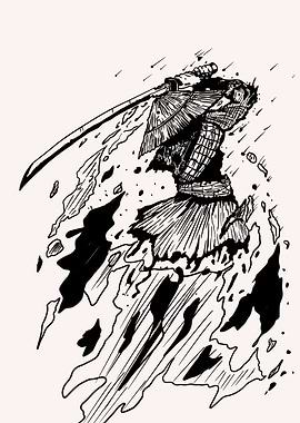 Samurai Warrior Art Print