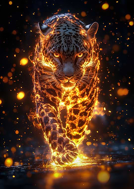 Leopard in Flames
