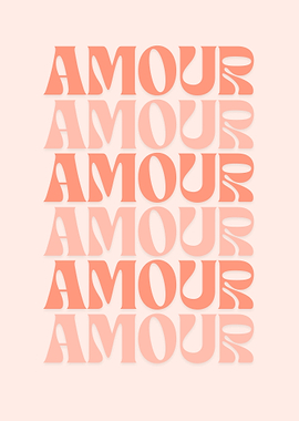 Amour Typography Print