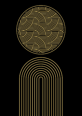 Gold Geometric Art Print