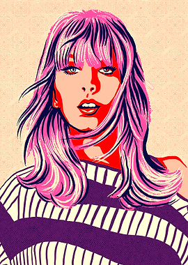 Pop Art Portrait of Woman