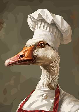 Goose Chef Portrait