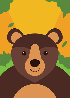 Smiling Bear Illustration