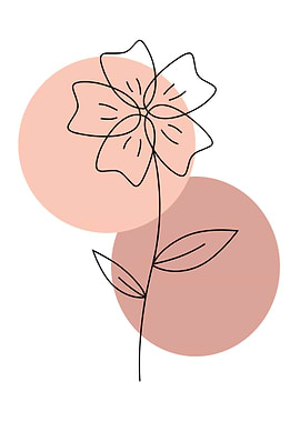 Minimalist Flower Line Art