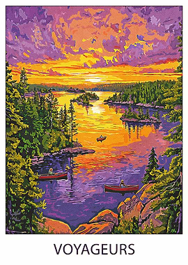Sunset Lake Scene