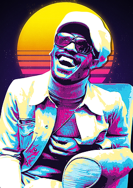 Stevie Wonder Retro Art