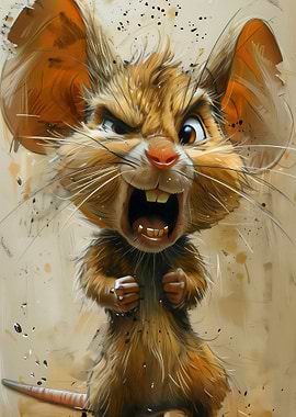 Angry Cartoon Mouse