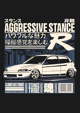 Aggressive Stance Car Graphic