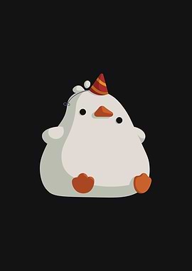 Dey-dey the duck with a party hat