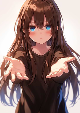 Anime Girl Reaching Out