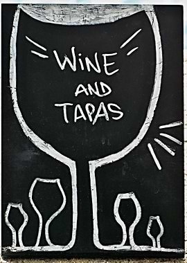 Wine and Tapas Sign
