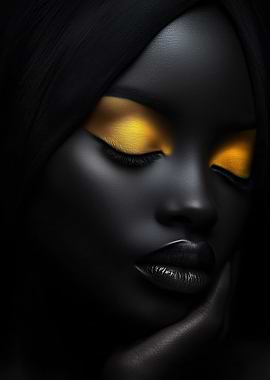 Black and Gold Portrait