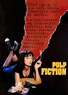 ポスター 90s VINTAGE PULP FICTION ORIGINAL POSTER VINTAGE MOVIE POSTER 