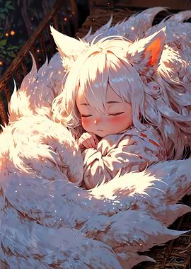 Sleeping Kitsune Girl