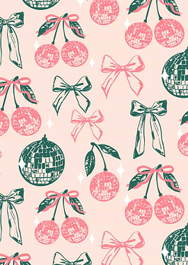 Coquette Disco Cherry Pattern