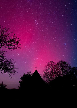 Church Under Starry Sky