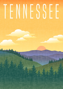 Tennessee Sunset Mountains