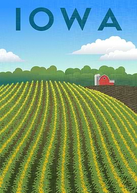 Iowa Cornfield Landscape