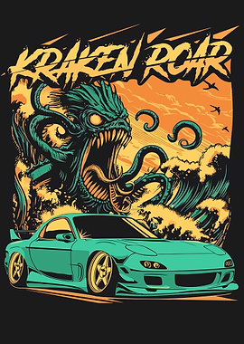 Kraken Roar Car Graphic