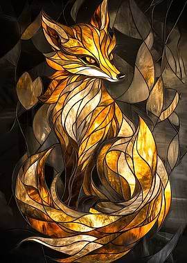 Stained Glass Fox