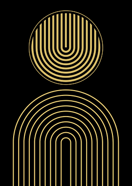 Gold Geometric Art