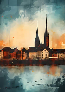 Waterfront Cityscape