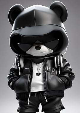 Cool Bear in Black Outfit