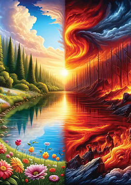 Fire and Water Landscape