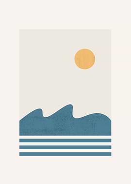 Minimalist Ocean Sunset