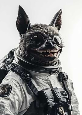 Bat in an astronaut Art