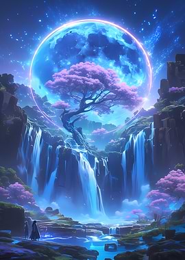 Fantasy Waterfall Landscape