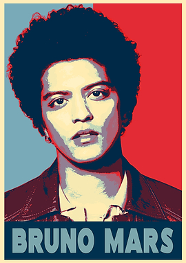 Bruno Mars Pop Art Poster