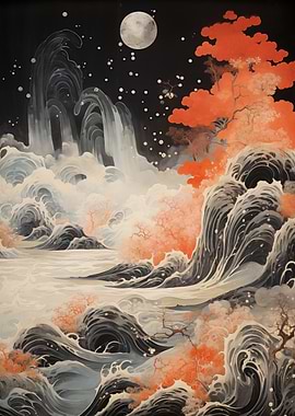 Japanese Wave Painting