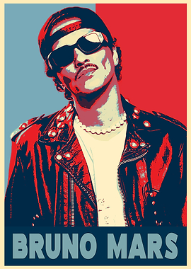 Bruno Mars Pop Art Poster