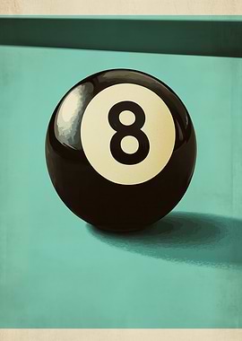 Black 8 Ball Mid Century