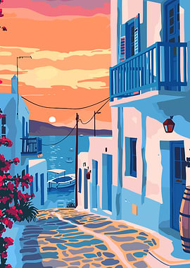 Greek Island Sunset