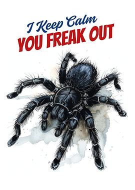 Tarantula Watercolor Art | I Keep Calm, You Freak Out | Tarantula Poster for Spider Lovers