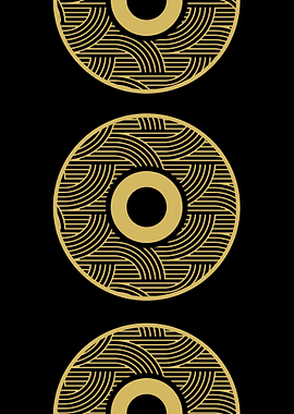 Gold Geometric Circles