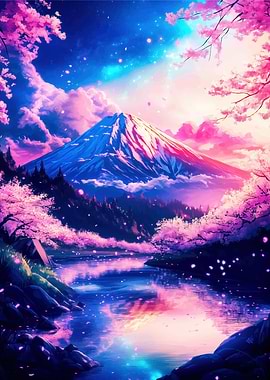 Mount Fuji Sakura Landscape
