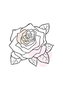 Line Art Rose