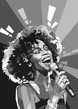 Whitney Houston Pop Art Portrait