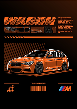 BMW F31 Wagon Touring Edition Orange