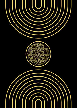 Gold Geometric Art Print