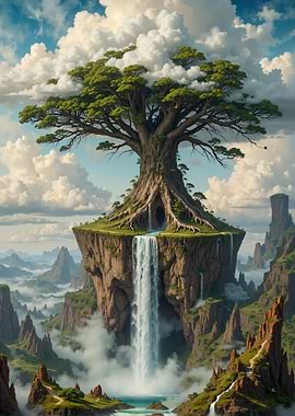 Cloud Tree Waterfall