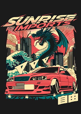 Japanese Dragon Car Art