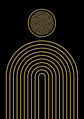 Gold Arch Abstract Art