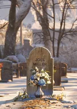 Gravestone with Flowers