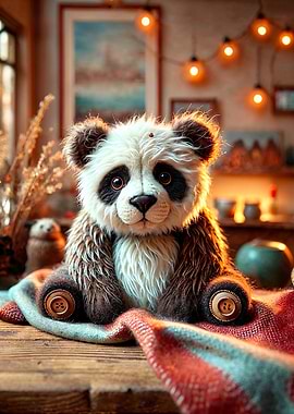 Handmade Panda Teddy Bear