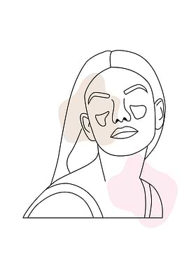 Line Art Woman Portrait