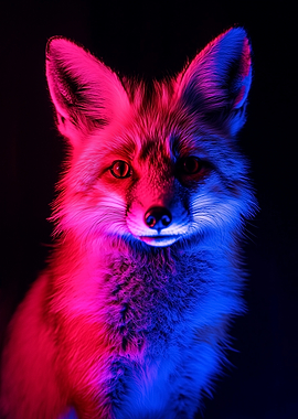 Neon Fox Portrait